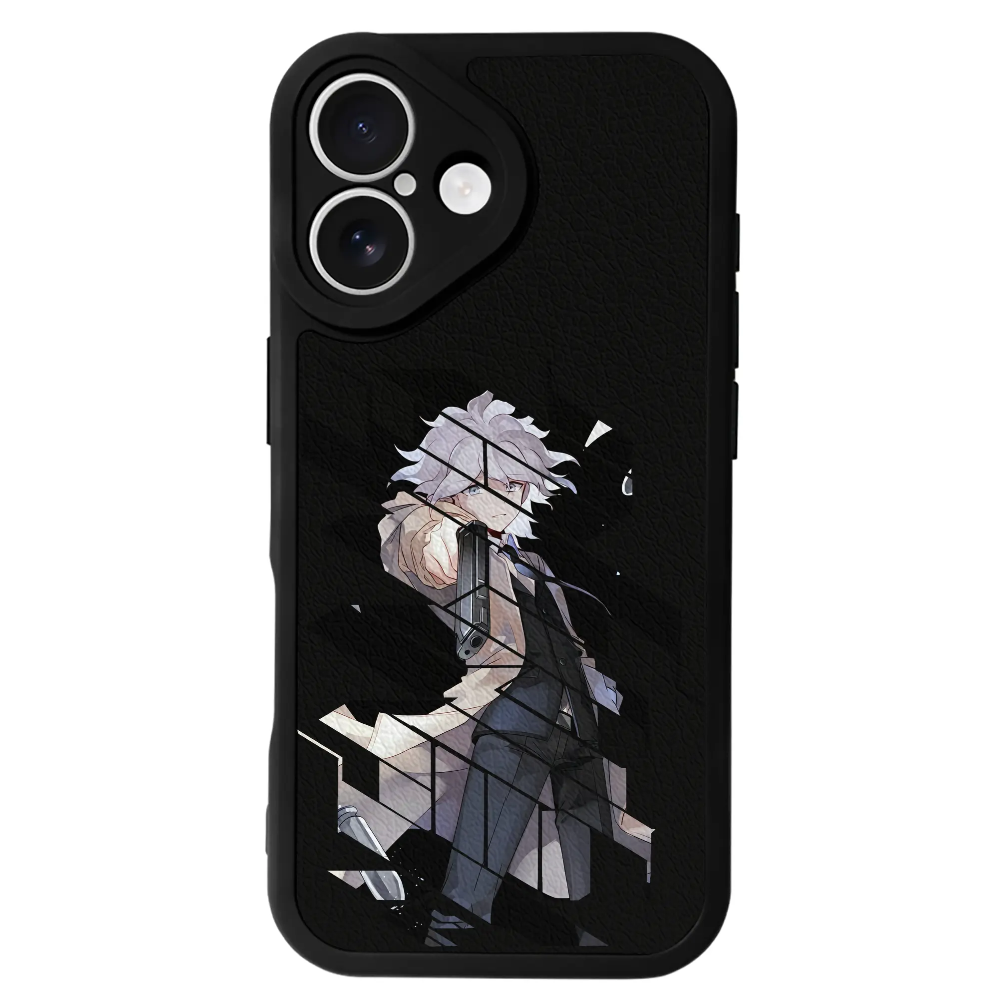 ダンガンロンパ グッズ,狛枝凪斗 - IPhone 16シリーズ対応 ・ シリコンスマホケース ・ レザー調 ・ 高精度フィット ・ 耐衝撃 ・ ワイヤレス充電対応 ・ 精密カット